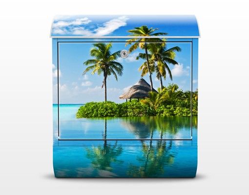 Postkasser blå Tropical Paradise