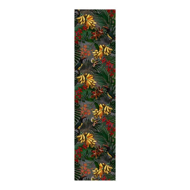 Panelgardiner blomster Tropical Ferns With Tucan Green