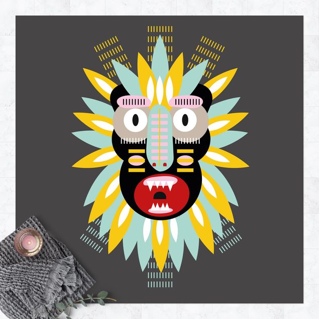 udendørs gulvtæppe Collage Ethnic Mask - King Kong