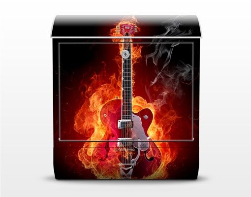 Postkasser Guitar In Flames