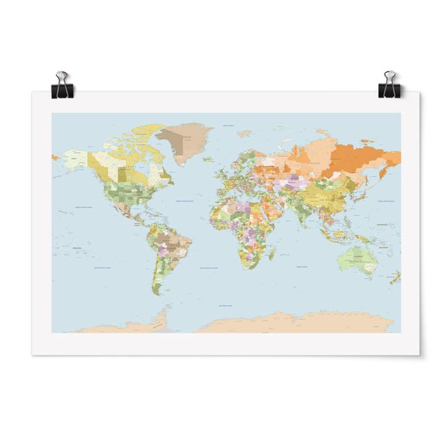 Billeder verdenskort Political World Map