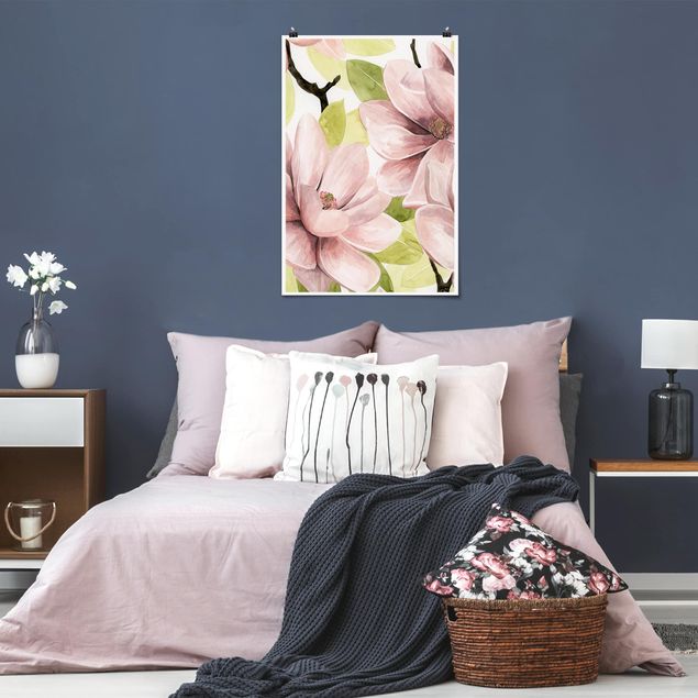 Plakater blomster Magnolia Blushing II