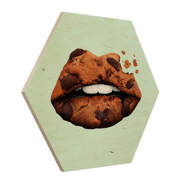 Sekskantede billeder Lips With Biscuit