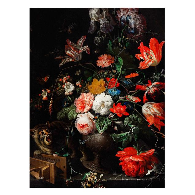 Billeder katte Abraham Mignon - The Overturned Bouquet