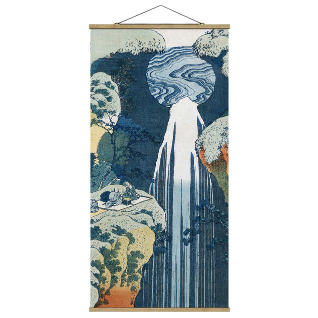Billeder landskaber Katsushika Hokusai - The Waterfall of Amida behind the Kiso Road