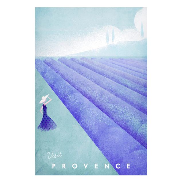 Magnettavler blomster Travel Poster - Provence