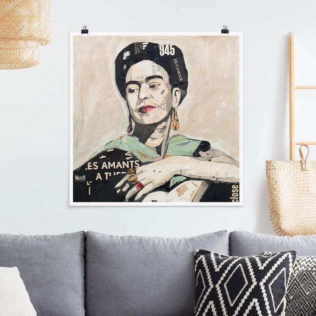 Plakater kunsttryk Frida Kahlo - Collage No.4
