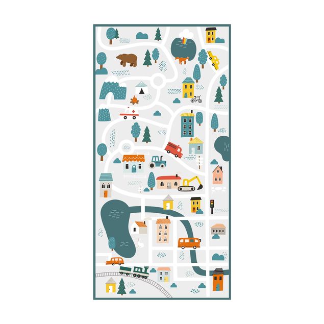 Moderne tæpper Playoom Mat Smalltown - From the City Into Nature