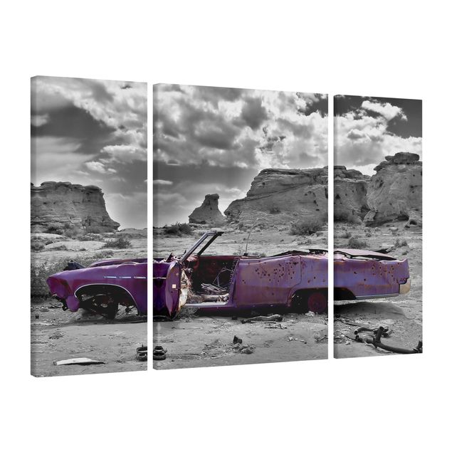 Billeder på lærred vintage Pink Cadillac