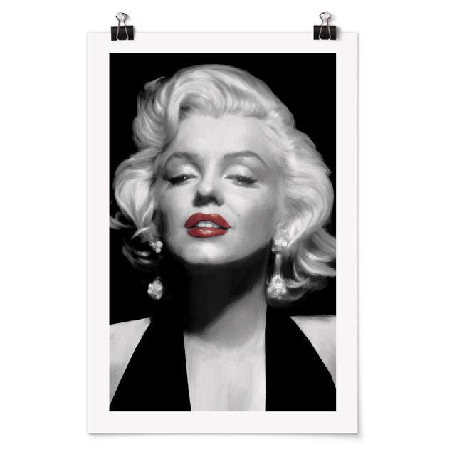 Billeder portræt Marilyn With Red Lips