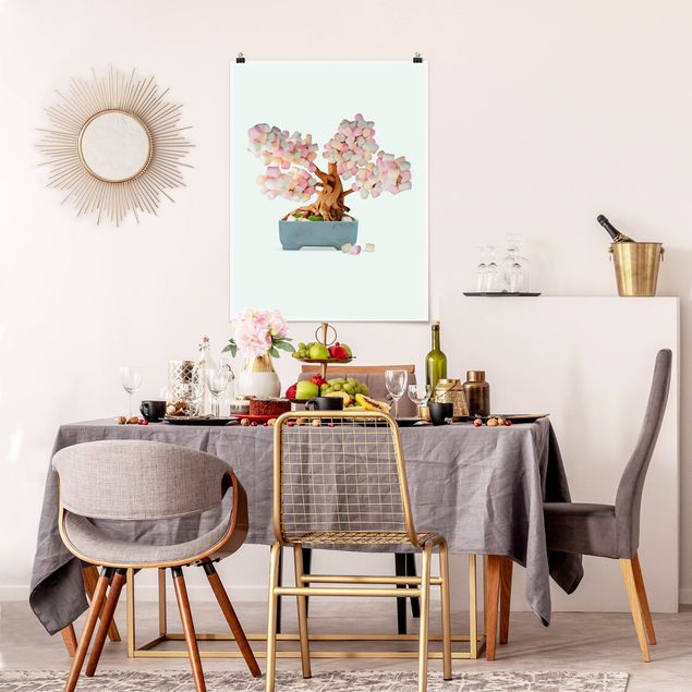 Plakater blomster Bonsai With Marshmallows