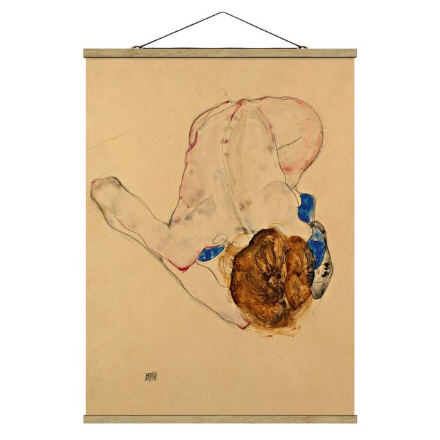 Billeder kunsttryk Egon Schiele - Forward Flexed Act