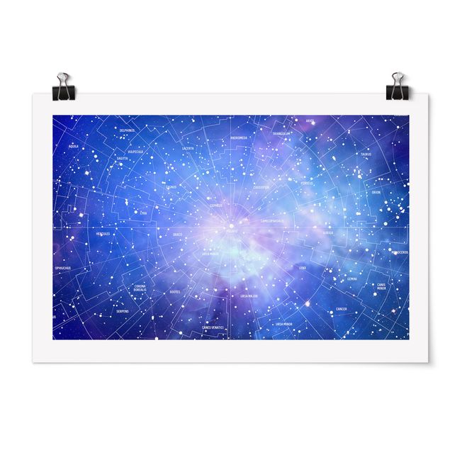 Billeder moderne Stelar Constellation Star Chart