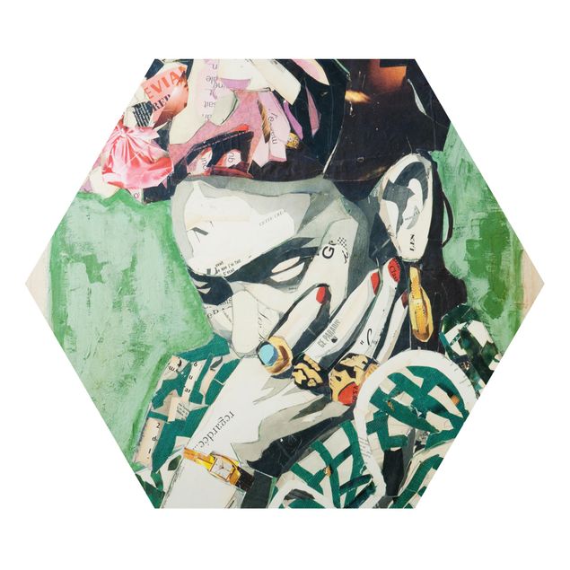 Billeder grøn Frida Kahlo - Collage No.3