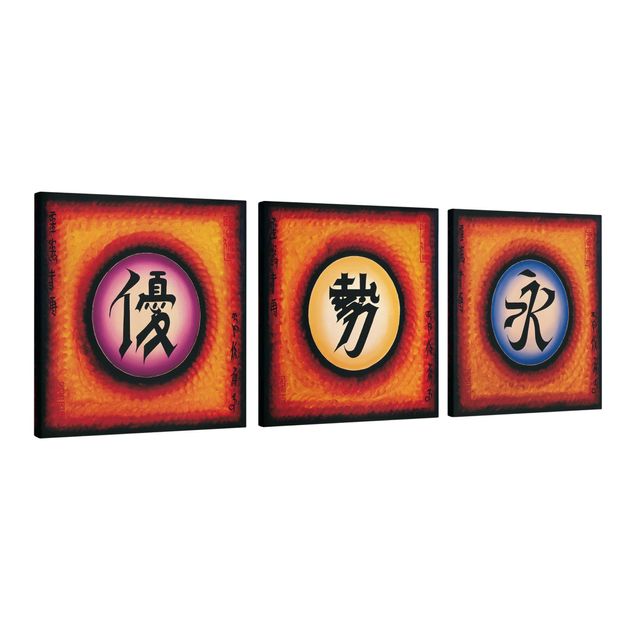Billeder moderne Chinese Characters Trio
