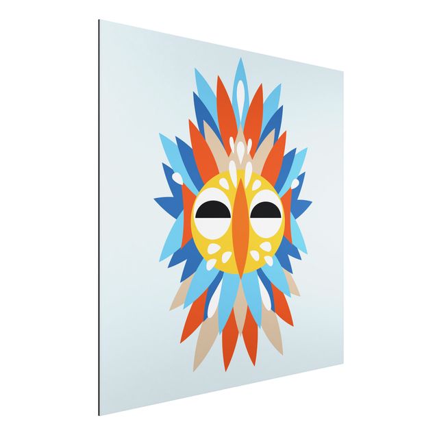 Børneværelse deco Collage Ethnic Mask - Parrot