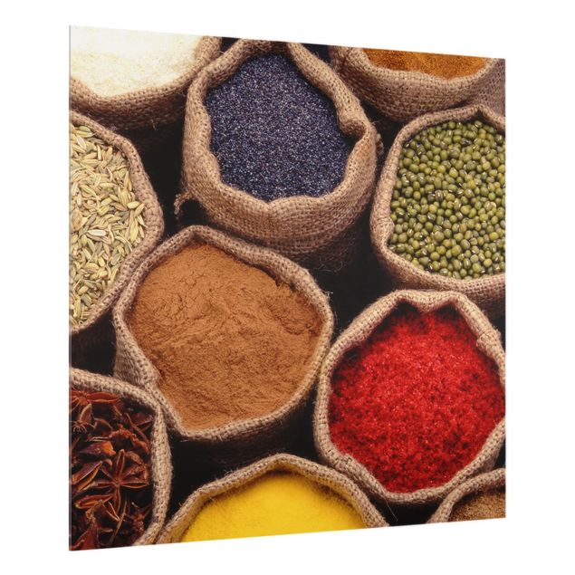 Stænkplader glas Colourful Spices