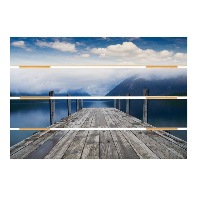 Prints på træ Nelson Lakes National Park New Zealand