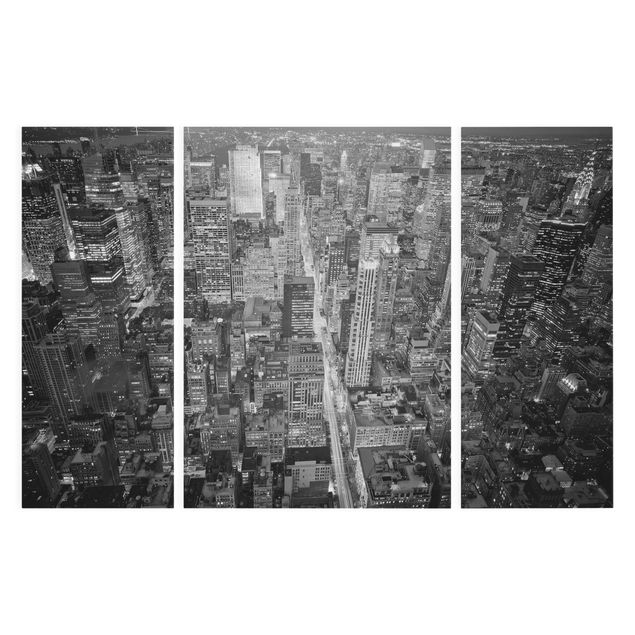 Billeder på lærred sort og hvid Midtown Manhattan II
