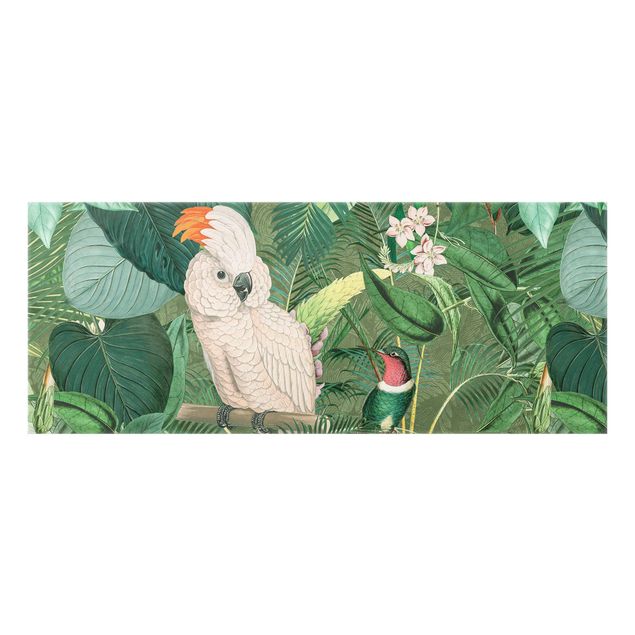 Billeder Andrea Haase Vintage Collage - Cockatoo And Hummingbird