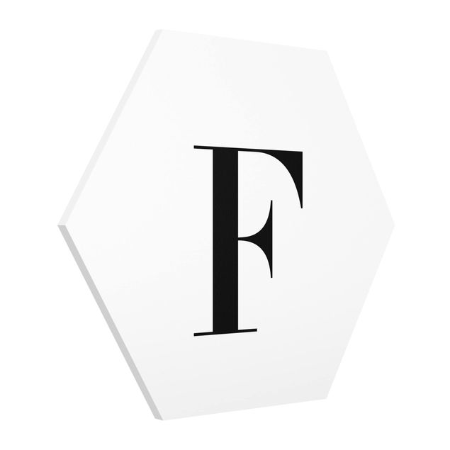 Billeder moderne Letter Serif White F