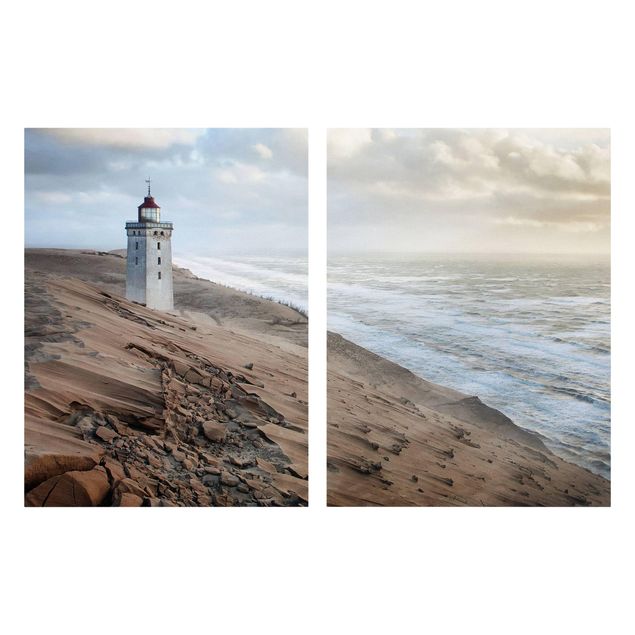 Billeder på lærred landskaber Lighthouse In Denmark