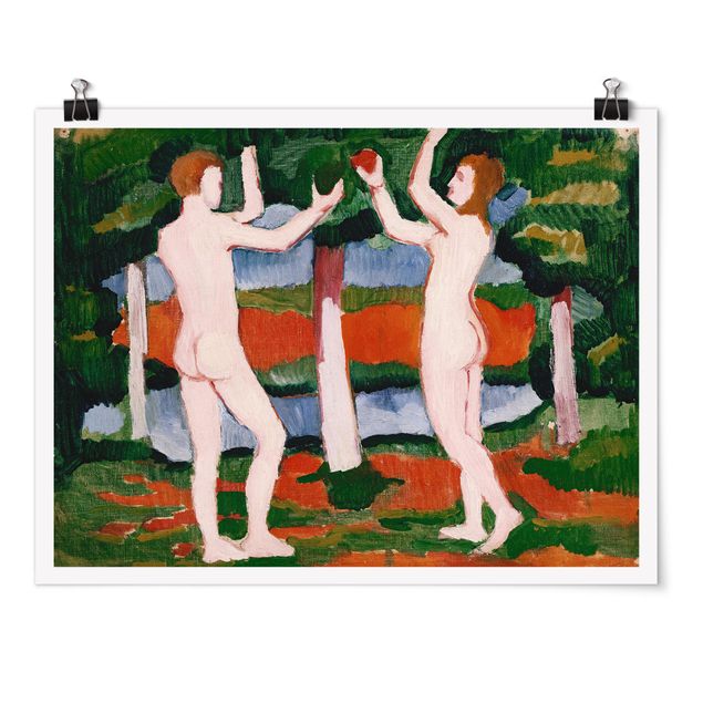 Plakater kunsttryk August Macke - Adam And Eve