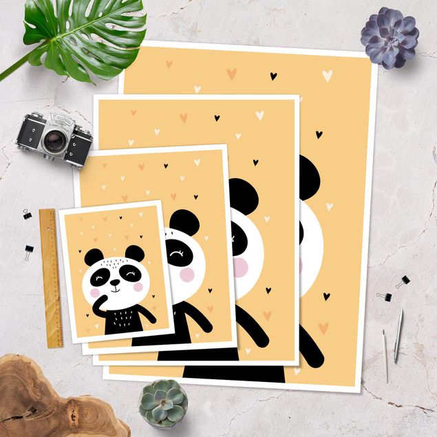 Plakater The Happiest Panda