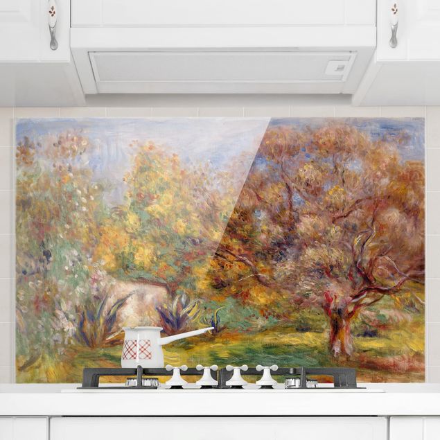 køkken dekorationer Auguste Renoir - Garden With Olive Trees