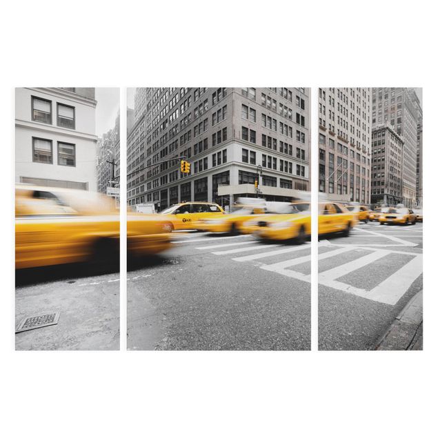 Billeder på lærred sort og hvid Bustling New York
