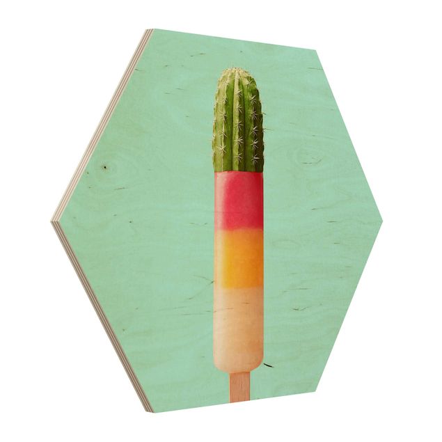 Sekskantede billeder Popsicle With Cactus