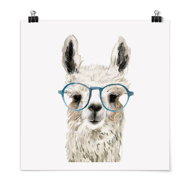 Plakater dyr Hip Lama With Glasses III