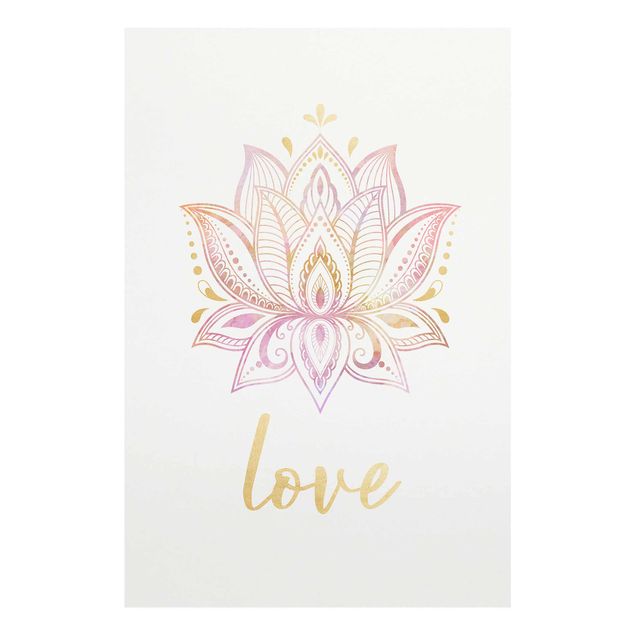 Billeder Lotus Illustration Love Gold Light Pink