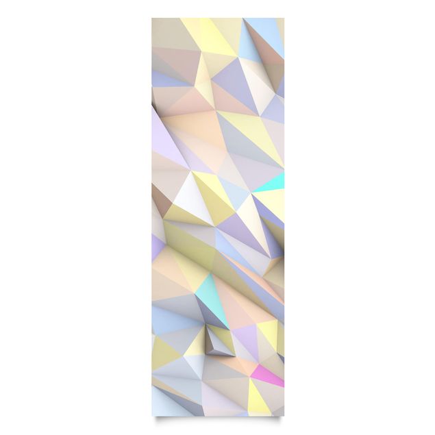 Møbelfolier skabe Geometrical Pastel Triangles In 3D