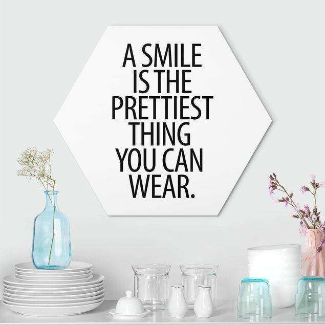 Billeder ordsprog A Smile Is The Prettiest Thing Sans Serif