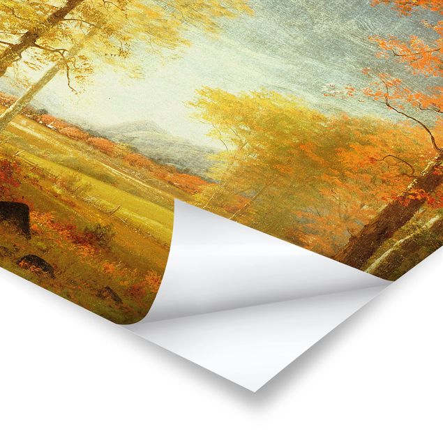 Plakater kunsttryk Albert Bierstadt - Autumn In Oneida County, New York