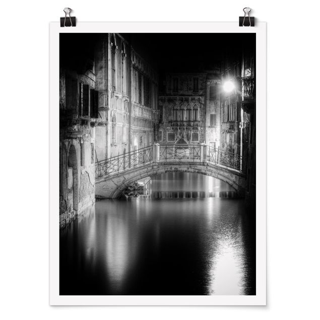 Plakater sort og hvid Bridge Venice