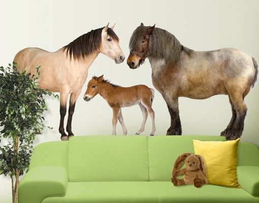 Wallstickers heste No.999 The Horse Family