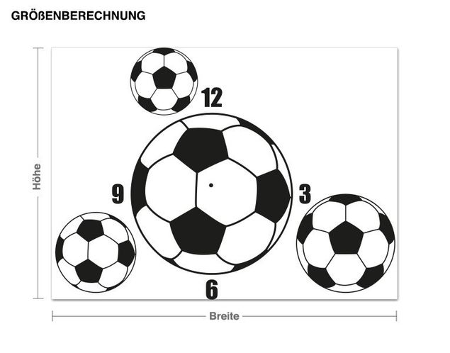Børneværelse deco Football ball clock
