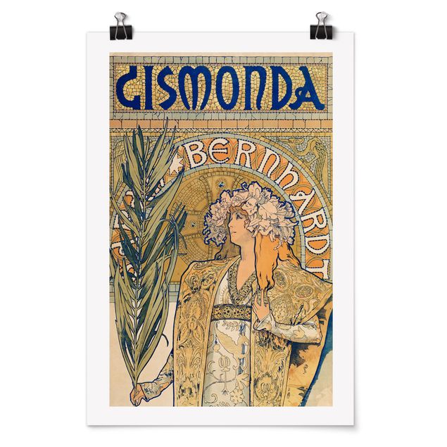 Plakater kunsttryk Alfons Mucha - Poster For The Play Gismonda