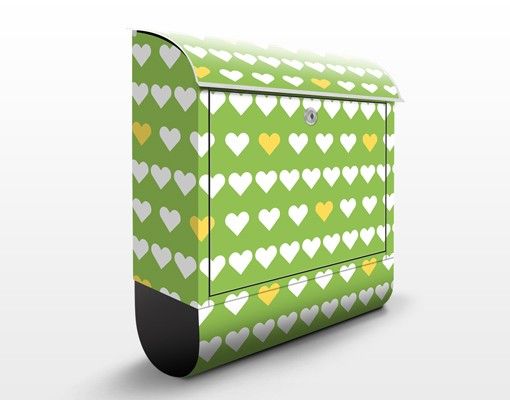 Postkasser grøn Young Love Pattern Design