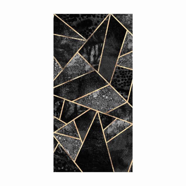 Tæpper abstract Gray Triangles Gold