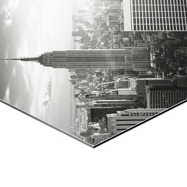 Sekskantede billeder Manhattan Skyline