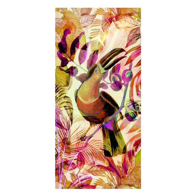 Magnettavler blomster Colourful Collage - Toucan