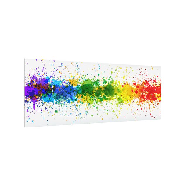 Stænkplader glas mønstre Rainbow Splatter