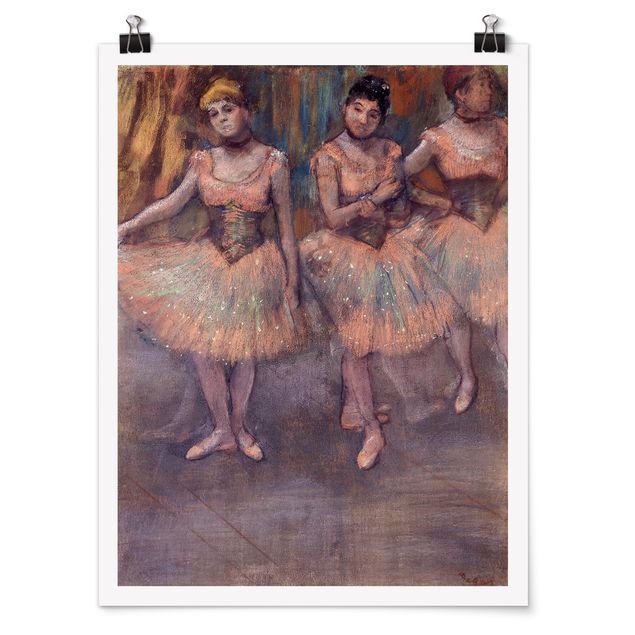 Kunst stilarter Edgar Degas - Three Dancers before Exercise
