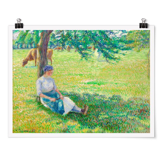Kunst stilarter post impressionisme Camille Pissarro - Cowgirl, Eragny