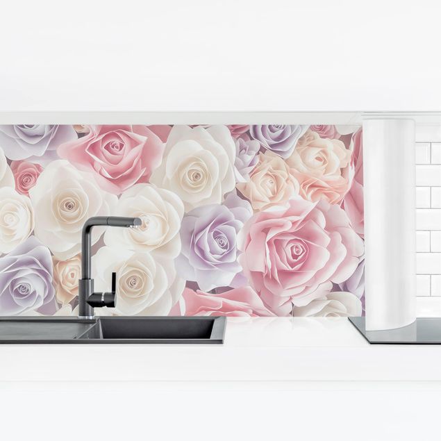 Selvklæbende folier Pastel Paper Art Roses