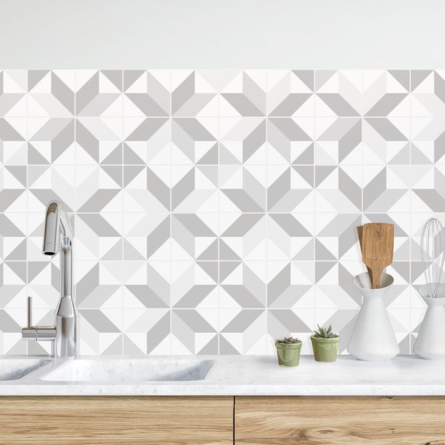 køkken dekorationer Star Shaped Tiles - Grey