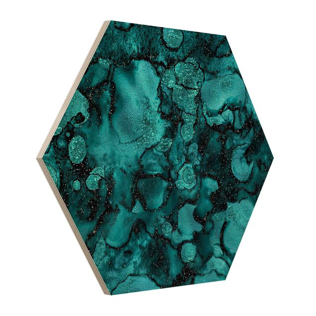Billeder moderne Turquoise Drop With Glitter
